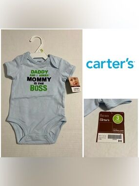 🆕CARTER’S - 3M - NWT - INFANT BOYS BLUE BODYSUIT / ONESIE